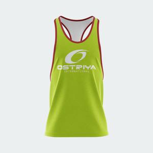 Men Customized Sleeveless Tank Top New Style Fitness Casual Wear With Front Logo <b>Weaving</b> <b>Kitted</b> Material OEM Service - Product Image 3