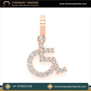Unique Fashion Jewelry 14K Rose Gold Custom Iced Wheel Chair Pendant Natural Diamond Hip Hop Style Charm fine jewelry necklaces - Product Image 4