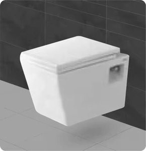 Toilette de taille standard EWC de meilleure qualité à bon prix Qualité d'exportation sans rebord accroché au mur en céramique - Product Image 2