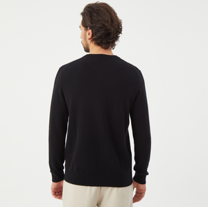 Pulls en cachemire 100% pour hommes, col en V, de haute qualité, en gros, personnalisés, logo personnalisé, tricotés, pour l'hiver - Product Image 5