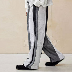 Men's High Casual Mid Waist Plain Dyed Waterproof Breathable Eco-Friendly Loose Fit Drawstring Straight Jogger Pants Street - Product Image 2