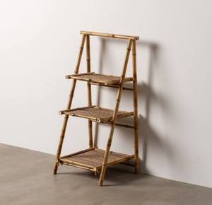 Sustainable 3 Tier <b>Shelves</b> for Retail Shop Boutique Store Natural <b>Bamboo</b> Floor Standing Organizer <b>Shelf</b> - Product Image 3