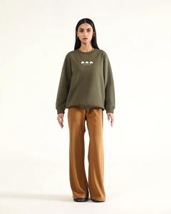 เสื้อสเวตเชิ้ตถักคอวีสำหรับผู้หญิง ดีไซน์ทันสมัย พิมพ์ลาย ใส่ได้ทุกวัน ขายส่งเสื้อผ้าสำหรับฤดูหนาว สไตล์ลำลอง - Product Image 4