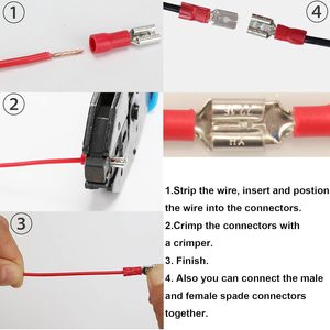 Kit de 300 Conectores de Cable Automotriz de Aleación de Aluminio Aislados de 450V, Surtidos en Caja, con Juego de Terminales de Anillo y Horquilla - Product Image 3