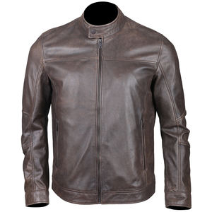 Chaquetas para Hombre de Última Moda, Precio Económico, Chaqueta de Cuero Genuino con Cuello Alto, Chaqueta de Alta Calidad para Hombre - Product Image 6