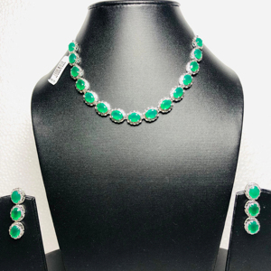 สร้อยคอและต่างหูเงินสเตอร์ลิง 925 ประดับด้วยอัญมณีออนิกซ์ธรรมชาติ ดีไซน์ที่ไม่ซ้ำใครและสวยงามมาก เหมาะสำหรับทุกโอกาส - Product Image 1