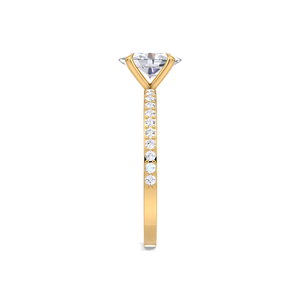 Anillo de Compromiso con Diamante Ovalado de 1 Quilate Cultivado en Laboratorio para Mujer, Oro Amarillo/Blanco/Rosa de 18K, Certificado IGI, Chapado en Rodio, Anillo Oculto - Product Image 2