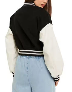 Vestes universitaires personnalisées OEM en gros pour femmes, style vintage, avec patchs en chenille et logo, coupe courte, collection hiver, offre spéciale - Product Image 6