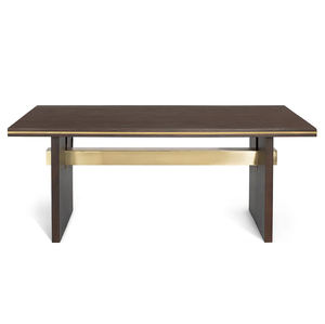 Indian Style Solid Acacia Square <b>Top</b> Tapered Legs Gold & Chocolate Brown Finish Contemporary Kitchen Restaurant Dining <b>Table</b> - Product Image 4