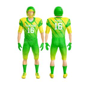 Conjunto de Uniforme de Fútbol Americano Personalizado de Poliéster Sublimado, Talla Grande, Transpirable, con Técnicas de Impresión, Uniformes de Fútbol Elegantes - Product Image 2