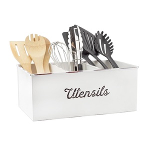 Luxury Galvanized Utensil Holder High Quality Handmade Designer Flatware <b>Caddy</b> Classic Stylish Fancy Metal Utensil <b>Caddy</b> - Product Image 2