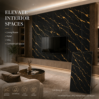 Panneau mural en PVC Morlenx 3D à motifs floraux marbrés, plaque décorative artistique pour intérieur de luxe
