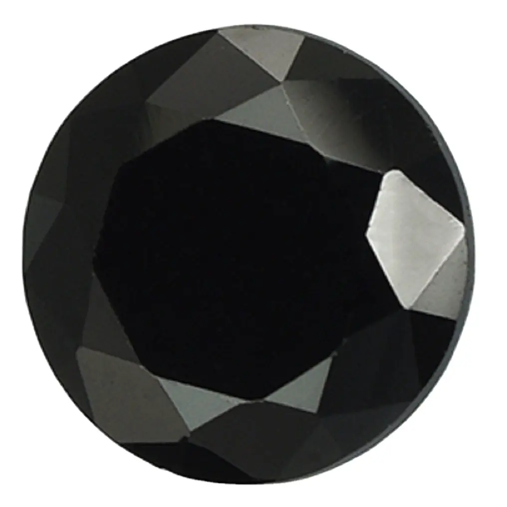 Losse Zwarte Onyx Edelsteen 12Mm Ronde Vorm Gefacetteerde Edelsteen Online Leverancier Redelijke Prijs Steenfabrikant