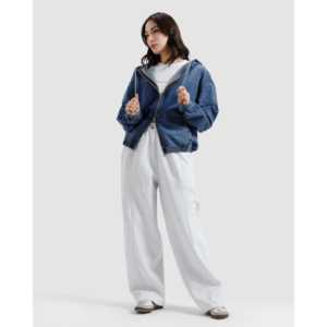 Chaqueta vaquera con capucha para mujer, estilo lavado, ropa exterior cómoda con un toque elegante - Product Image 6