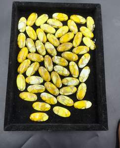 Piedra preciosa suelta cabujón de corte ovalado turquesa Dalia miel natural al por mayor para la fabricación de joyas - Product Image 1