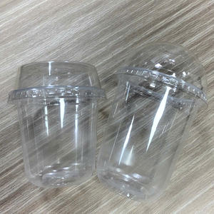 Quang Quan 95mm 12oz-20oz Clear PP Tazas de pared simple con tapas Materiales sostenibles ecológicos Fabricante de Vietnam - Product Image 1