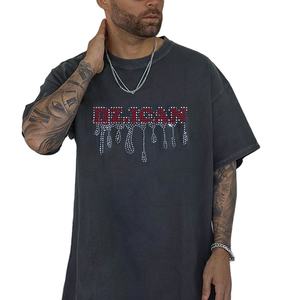 Camiseta de algodón con cuello redondo para hombre, camiseta personalizada de manga corta con estampado OEM - Product Image 4