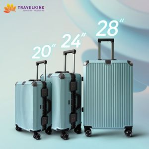 Exceptional Durability 8003 Pc Aluminum Frame Suitcase Sturdy & Durable Vintage Suitcase Anti-Theft Travel Bags Luggage Set - Product Image 2