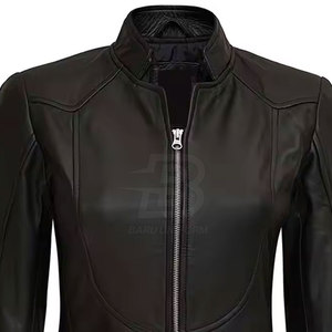 Veste en cuir d'hiver pour femme de haute qualité, confortable, motif uni, design tricoté, respirante, couleur personnalisable - Product Image 5