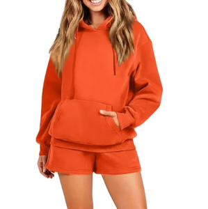 Vêtements décontractés Ensembles de sweats à capuche et de shorts de qualité supérieure pour femmes Vêtements de mode Ensembles de sweats à capuche et de shorts pour femmes - Product Image 6