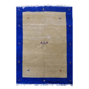 Alfombra Gabbeh india hecha a mano, única en su tipo, de 9'8 x 6'7 - Product Image 1