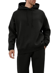 Survêtements de jogging athlétique 2 pièces pour hommes 100% coton imprimé solide motif tenues décontractées pour les sports d'hiver séchage rapide - Product Image 1