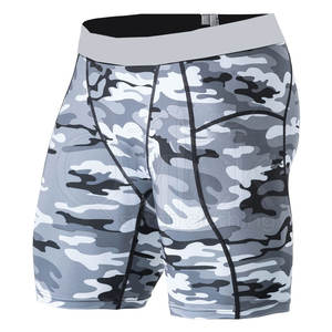 Shorts de compression d'impression de camouflage de haute qualité de fabricant du Pakistan pour des adultes modèle solide décontracté avec la fermeture élastique de taille - Product Image 1