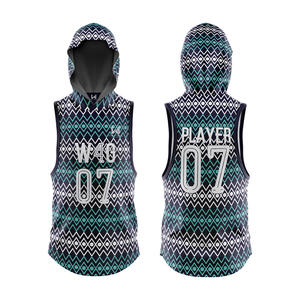 Camisetas de Fútbol Americano sin Mangas 7v7 para Hombre, Precio al por Mayor Personalizado, Tallas Grandes, Impresión por Transferencia de Calor, 100% Poliéster, Nombre del Equipo Personalizado - Product Image 3