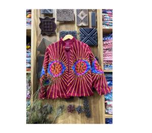 Chaqueta bordada de Ojos de algodón hecha a mano mal de ojo Boho abrigo ligero Festival Kimono artesano protección espiritual prendas de vestir exteriores - Product Image 6