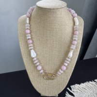 Collier coloré fait main personnalisé avec pierres précieuses, perles baroques d'eau douce, bijoux bohèmes en pierres naturelles, résistant à l'eau pour femmes