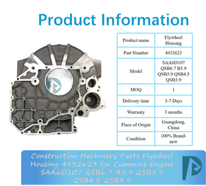 Piezas de Maquinaria de Construcción, Carcasa de Volante 4932623 para Motor Cummins SAA6D107 QSB6.7 B5.9 QSB5.9 QSB4.5 QSB3.9 - Product Image 3