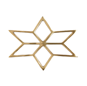 Dessous de plat en métal indien carré Empire fait à la main en laiton fini doré carré tapis de Table de cuisine à prix économique - Product Image 6