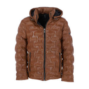 Veste bouffante en toile pour hommes ultralégère personnalisée du fabricant direct motif col montant d'hiver matelassé à capuche pour une utilisation en extérieur - Product Image 1