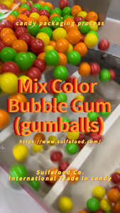 Halal kustom ukuran penuh warna bola besar bentuk bulat gelembung permen karet rasa buah permen karet - Product Image 6