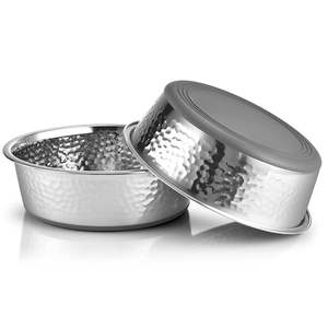 Cuenco para perros y gatos de acero inoxidable con aislamiento de Metal de lujo personalizado duradero, Alimentación Ecológica de alimentos y agua al por mayor - Product Image 1