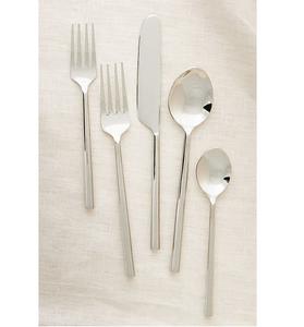 Vente en gros de couverts de luxe en acier inoxydable personnalisés, lot de 5 couverts plaqués ruban pour restaurant de mariage, personnalisation disponible - Product Image 1