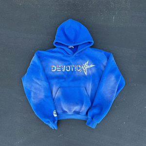 OEM Venta caliente Hombres Jersey con capucha Sun Fade ácido lavado Diseño Rhinestone Personalizado Carta Imprimir Estilo Casual Hombres Sudadera con capucha - Product Image 1