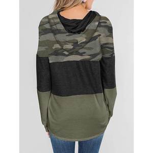 Sudadera con capucha y bolsillos sueltos de lana de algodón de peso pesado sólido con logotipo personalizado sudadera de gran tamaño de alta calidad para mujer - Product Image 6