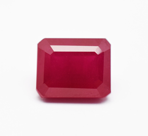 Lab Ruby Octagon Gemstone Opaco Esmeralda Corte Tamaños 11X9mm 12X10mm 14X10mm Corte facetado suelto para la fabricación de joyas - Product Image 1