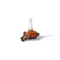 Vente en gros Vase en verre fondu en forme de support en bois flotté naturel Bol en verre fondu pour décoration d'aquarium