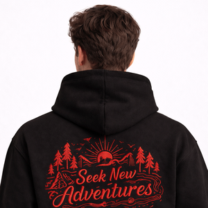 Sudadera con Capucha Gráfica para Hombre, Informal, de Forro Polar, con Bolsillo Tipo Canguro, Estilo Urbano - Product Image 5