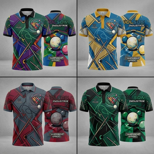 Camiseta Deportiva de Manga Corta para Billar, Transpirable, Ligera y de Secado Rápido, para Billar y Deportes de Tiro con Taco - Product Image 3