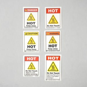 Adhesivos de Seguridad Personalizados con la Frase 'Cuidado, Superficie Caliente, Mantener Lejos', Duraderos, Resistentes al Agua, a los Arañazos y al Calor, con Adhesivo 3M, M12 - Product Image 3