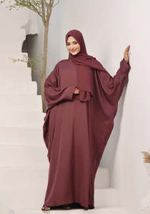 Ropa islámica personalizada para mujer, vestido largo informal Abayas con lentejuelas impresas con logotipo personalizado para mujer, de talla grande hiyab, venta al por mayor - Product Image 2