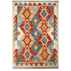 Alfombra Kilim de Maimana, Afganistán, 147 x 100 cm, Alfombras y Juegos de Alfombras - Product Image 1