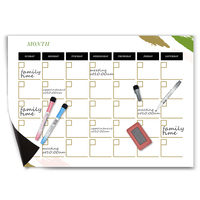 Planificateur magnétique réutilisable personnalisé UCI, quotidien, hebdomadaire et mensuel, tableau blanc effaçable à sec, calendrier pour réfrigérateur, certifié EN71
