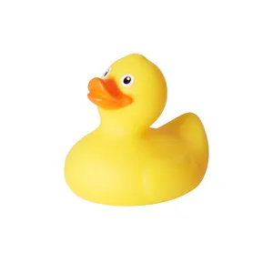 Brinquedo da banheira do bebê personalizado Amarelo Bath Duck Party Favor Especializado Ponderada Pato De Borracha Vertical Flutuante Para A Corrida De Pato