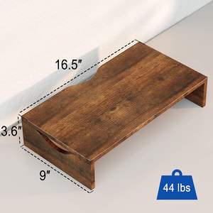 2 Pack <b>Monitor</b> <b>Stand</b> Riser <b>Wood</b> for 2 <b>Monitors</b> Premium Wooden Dual <b>Monitor</b> <b>Stand</b> Laptop <b>Stand</b> for Home & Office - Product Image 3