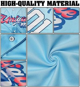 Camiseta de béisbol de camuflaje personalizada: nombre, nombre y número de equipo personalizado, camisa con botones de camuflaje para hombres, mujeres y jóvenes - Product Image 4