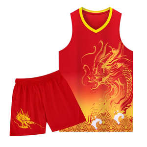 Costume de dragon pour homme, personnalisable, à séchage rapide, respirant, pour uniforme d'équipe, logo frontal pour l'entraînement au basketball - Product Image 3